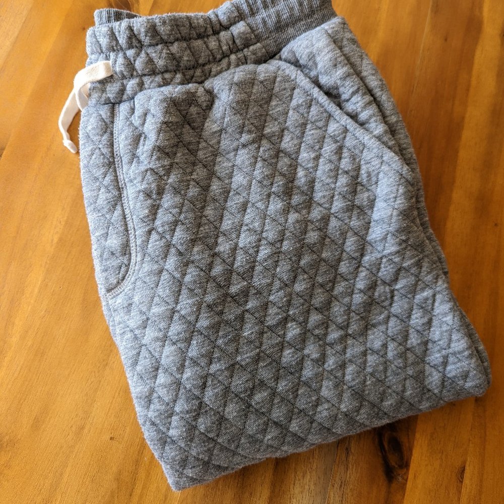 Marine Layer - Corbet Quilted Jogger in Mid Heather Grey - Large